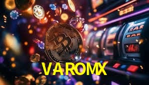 Escena dinámica inspirada en casino con iluminación VAROMX, cartas, fichas e íconos de juegos digitales en un espacio moderno de juegos.